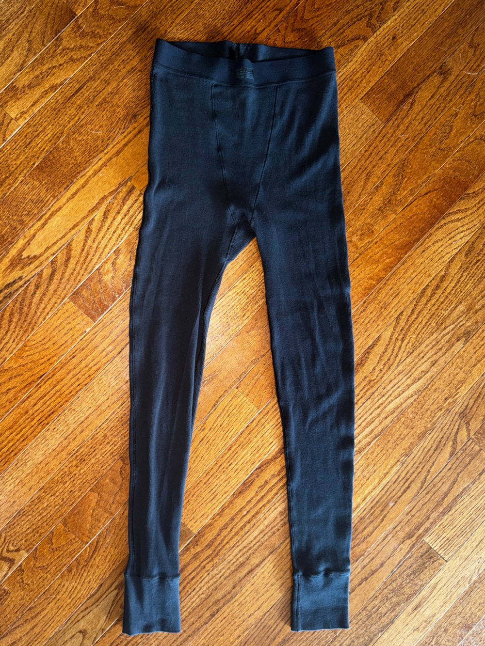 SKIMS Cotton Rib Leggings Black High Waist Stretch Size Small